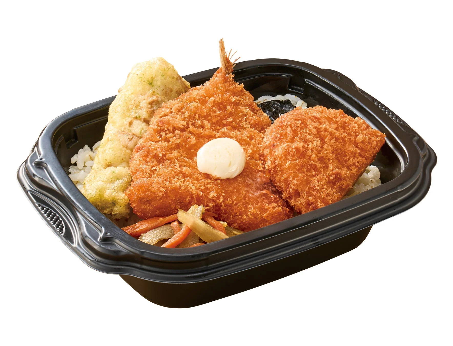 アジフライのり弁当盛り付け例