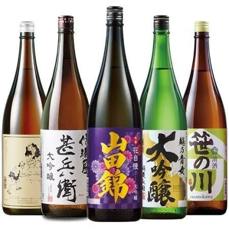 人気銘柄5本をセットにした飲みくらべセット
