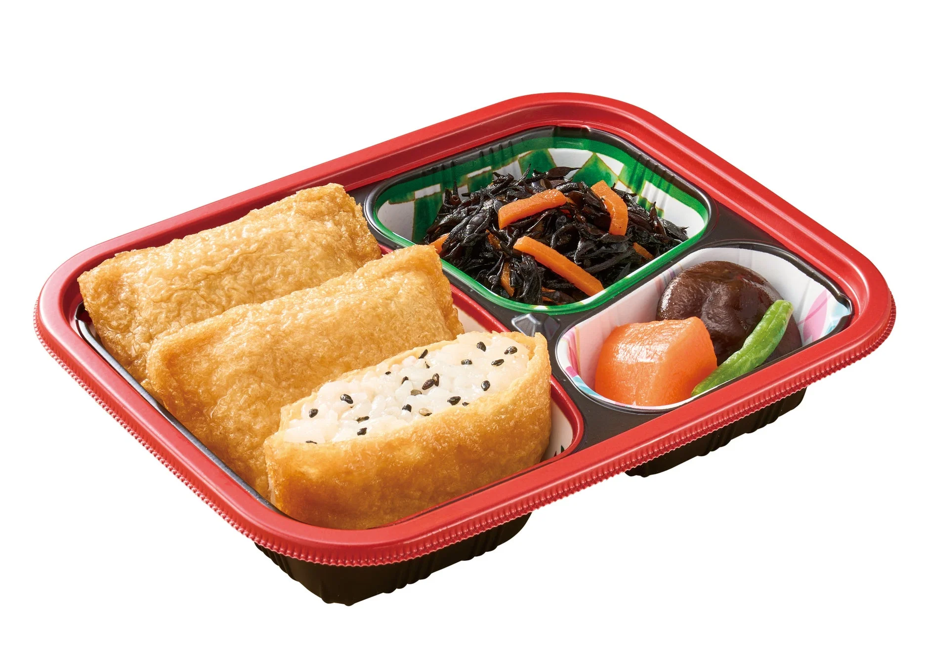 黒ごまいなりの和惣菜弁当盛り付け例