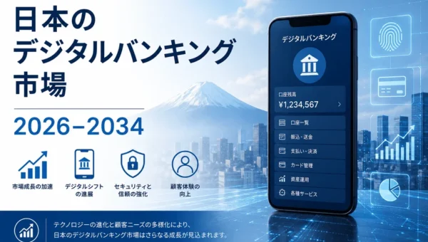 日本のデジタルバンキング市場が急成長！2034年までに1,794.1百万米ドル突破予測