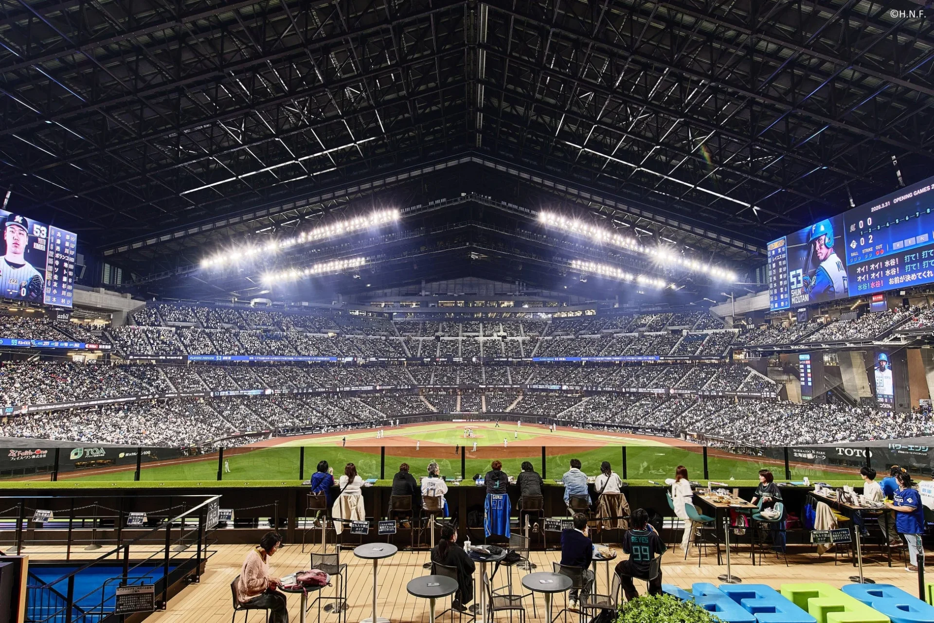 エスコンフィールドHOKKAIDOでの試合風景