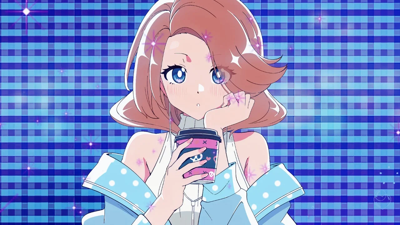 コーヒーカップを持つキャラクター