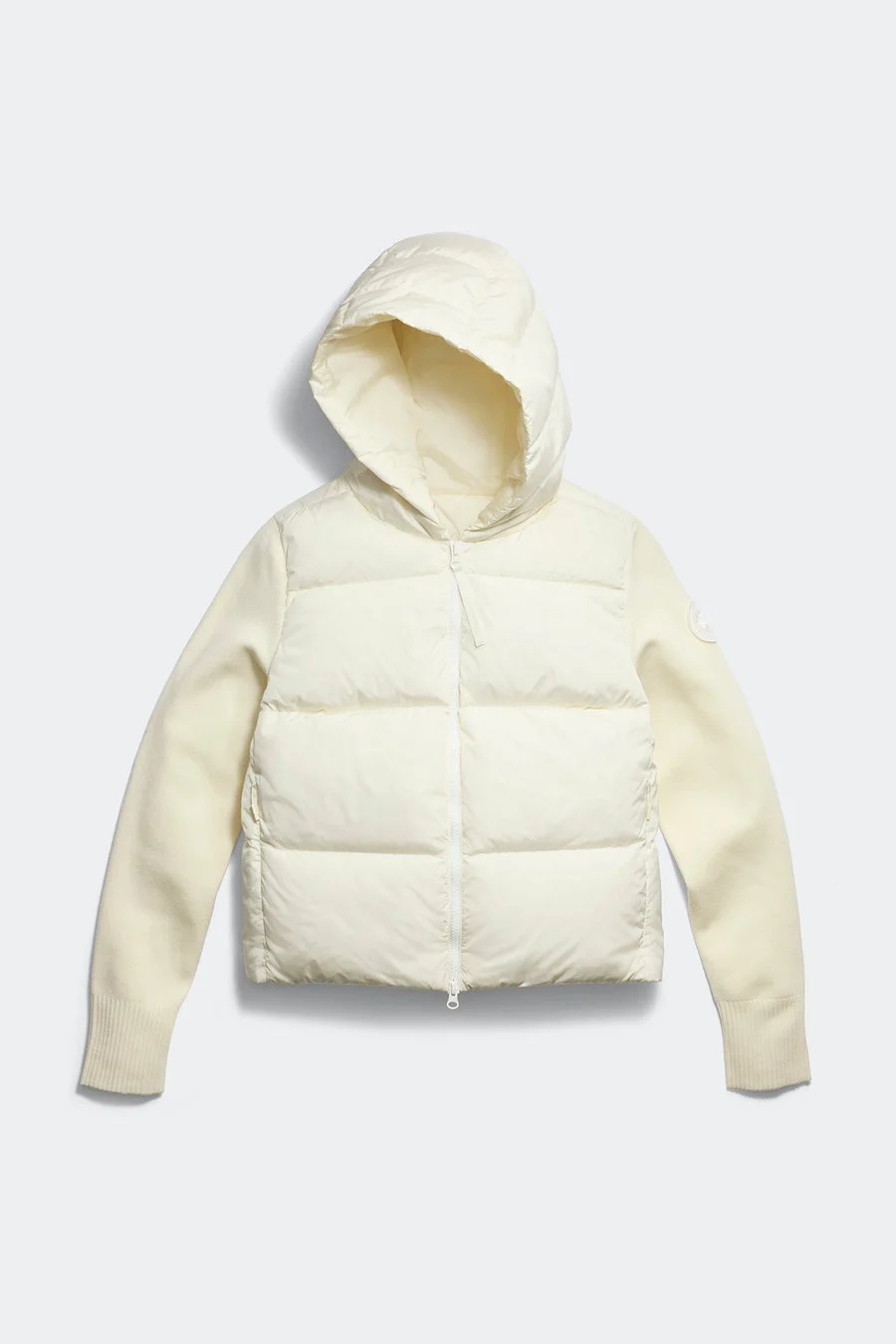 HyBridge® Wide Quilt Knit Hoodie Tonal Label
