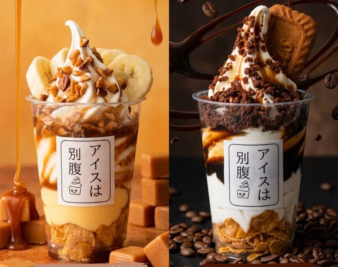 豪華なパフェが並べられた画像