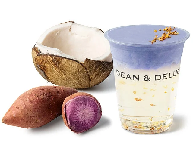 DEAN & DELUCAのココナッツ、さつまいも、紫芋ドリンク
