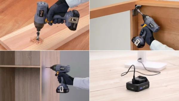 もう充電台はいらない！スマホケーブルで充電できる新定番DIY工具「B-Share 充電式インパクトドライバーセット」が登場