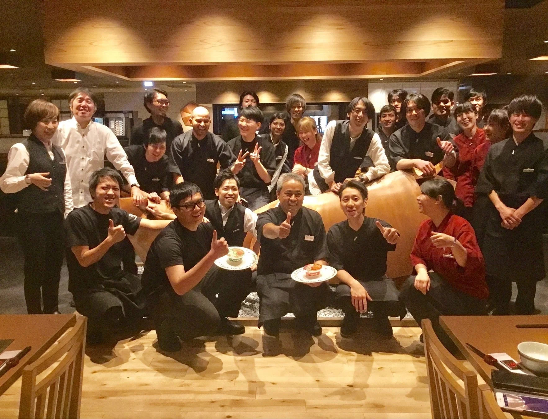 レストランスタッフの集合写真