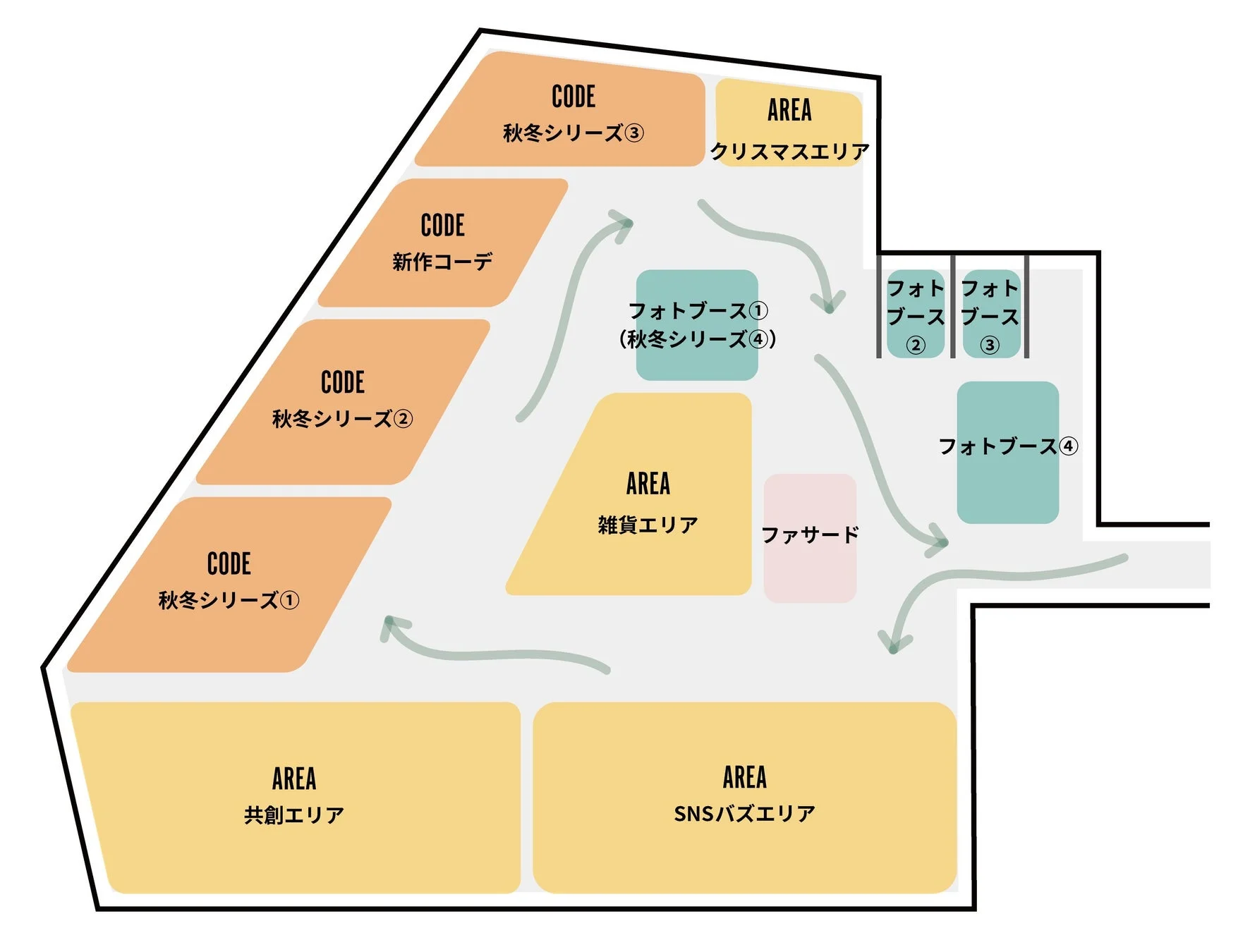 イベント会場のフロアマップ