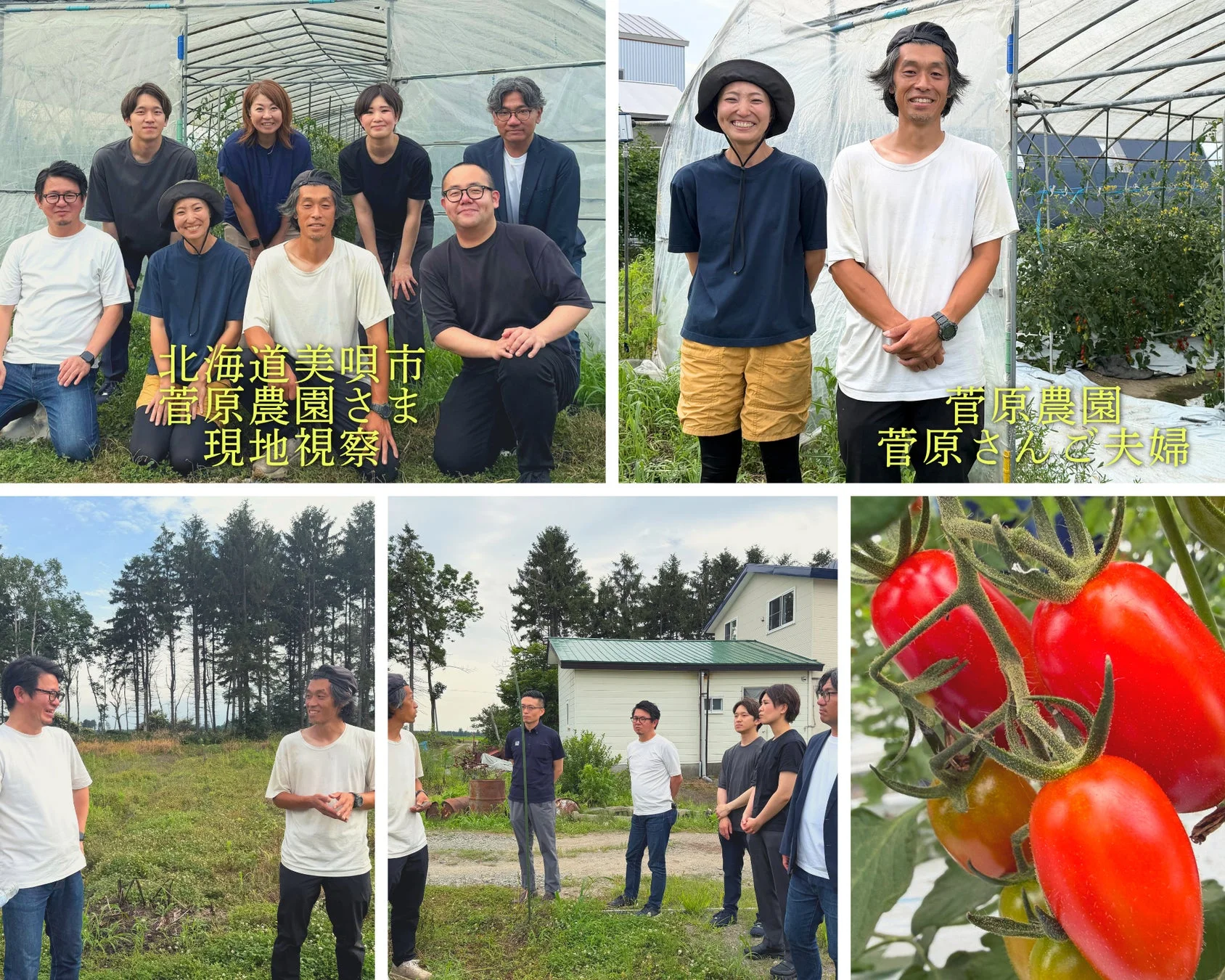 菅原農園の現地視察の様子