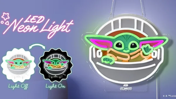 STAR WARSファン必見！お部屋を彩る「グローグー」デザインのLEDネオンライトが8月下旬に登場