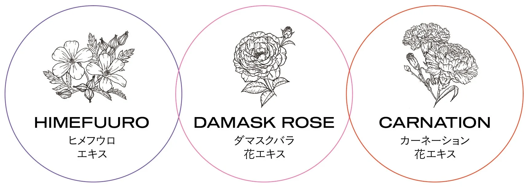 3つの花のエキス