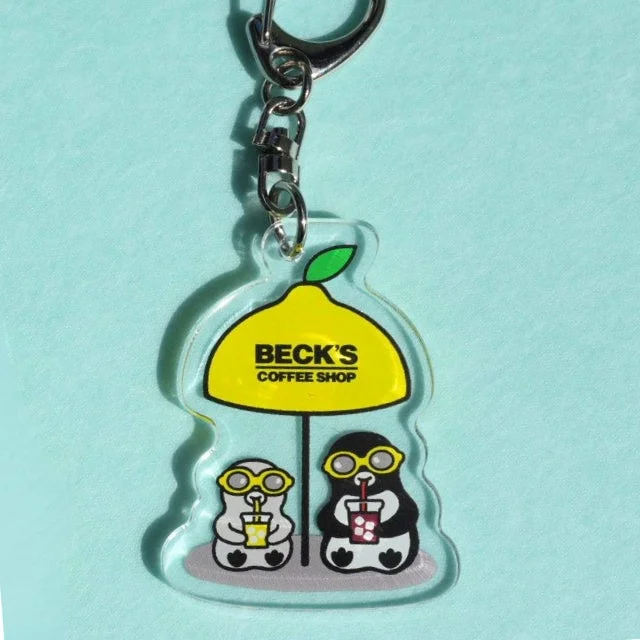 ベックスコーヒーショップ限定デザインのアクリルキーホルダー