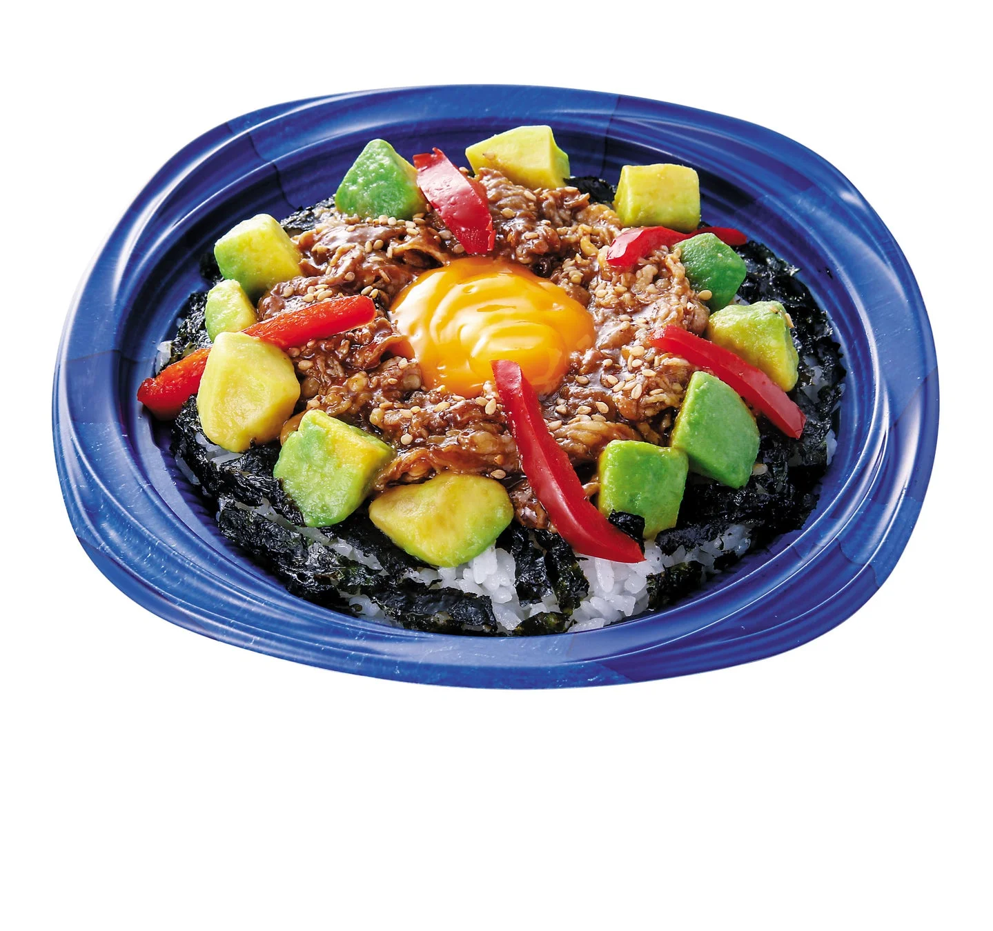 ユッケ仕立ての牛カルビ彩り月見丼