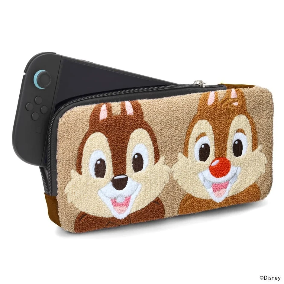 チップとデールのポーチにNintendo Switchを収納した例