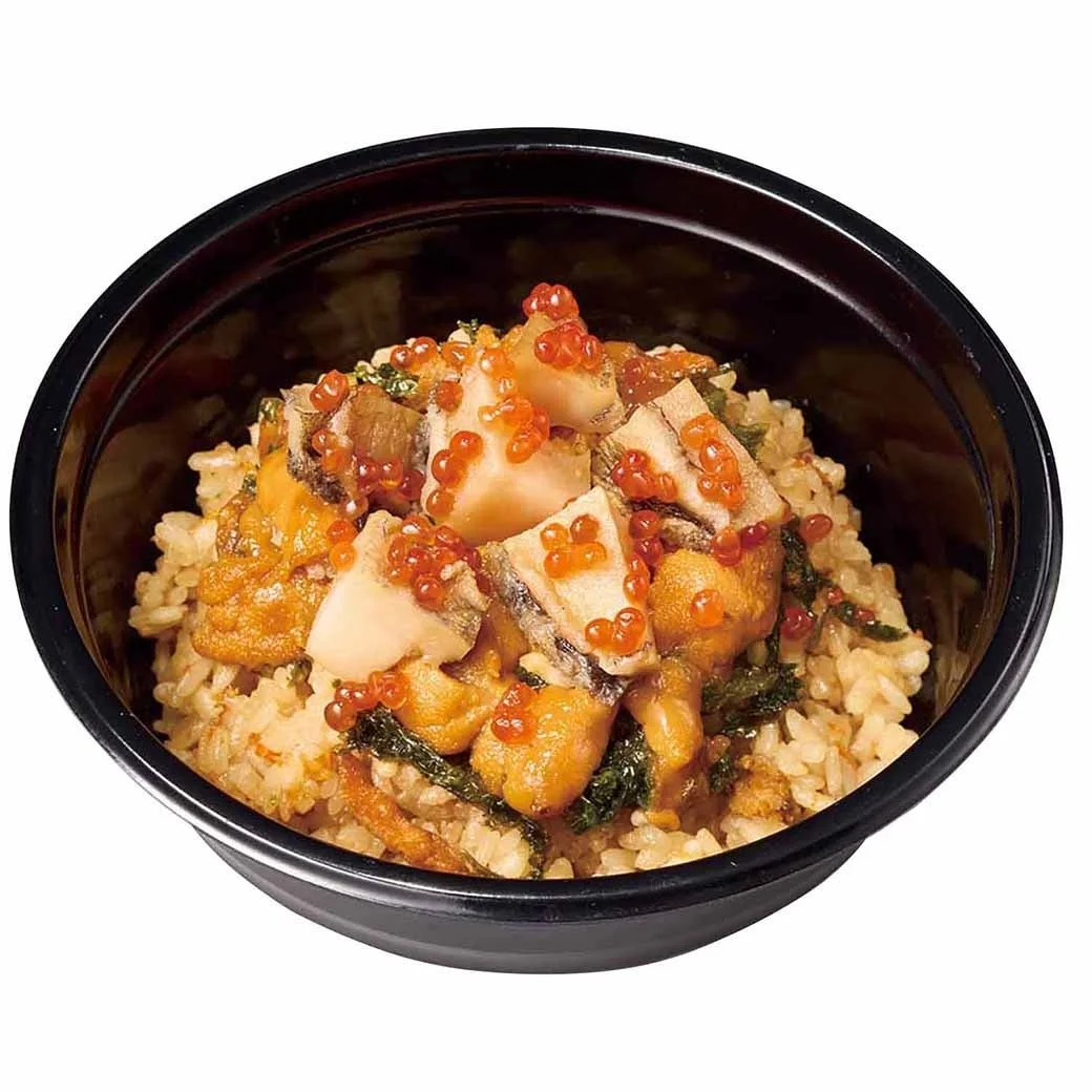 うにとあわびの贅沢丼