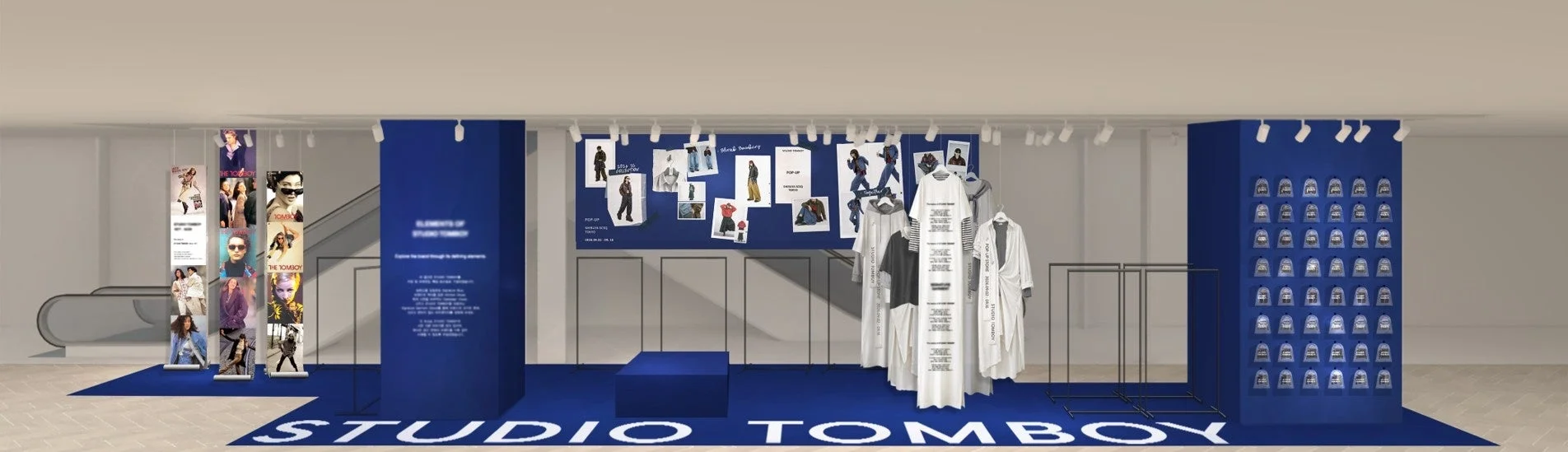 STUDIO TOMBOYのポップアップストア展示風景