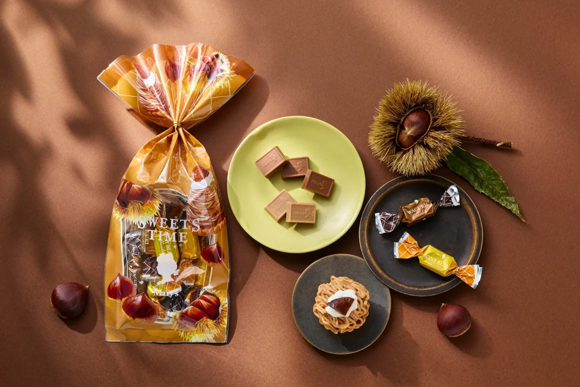 2種の栗チョコレートとモンブラン