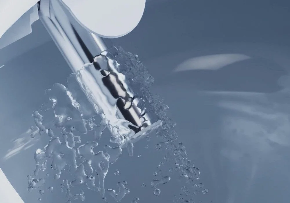 ノズルからの水しぶき