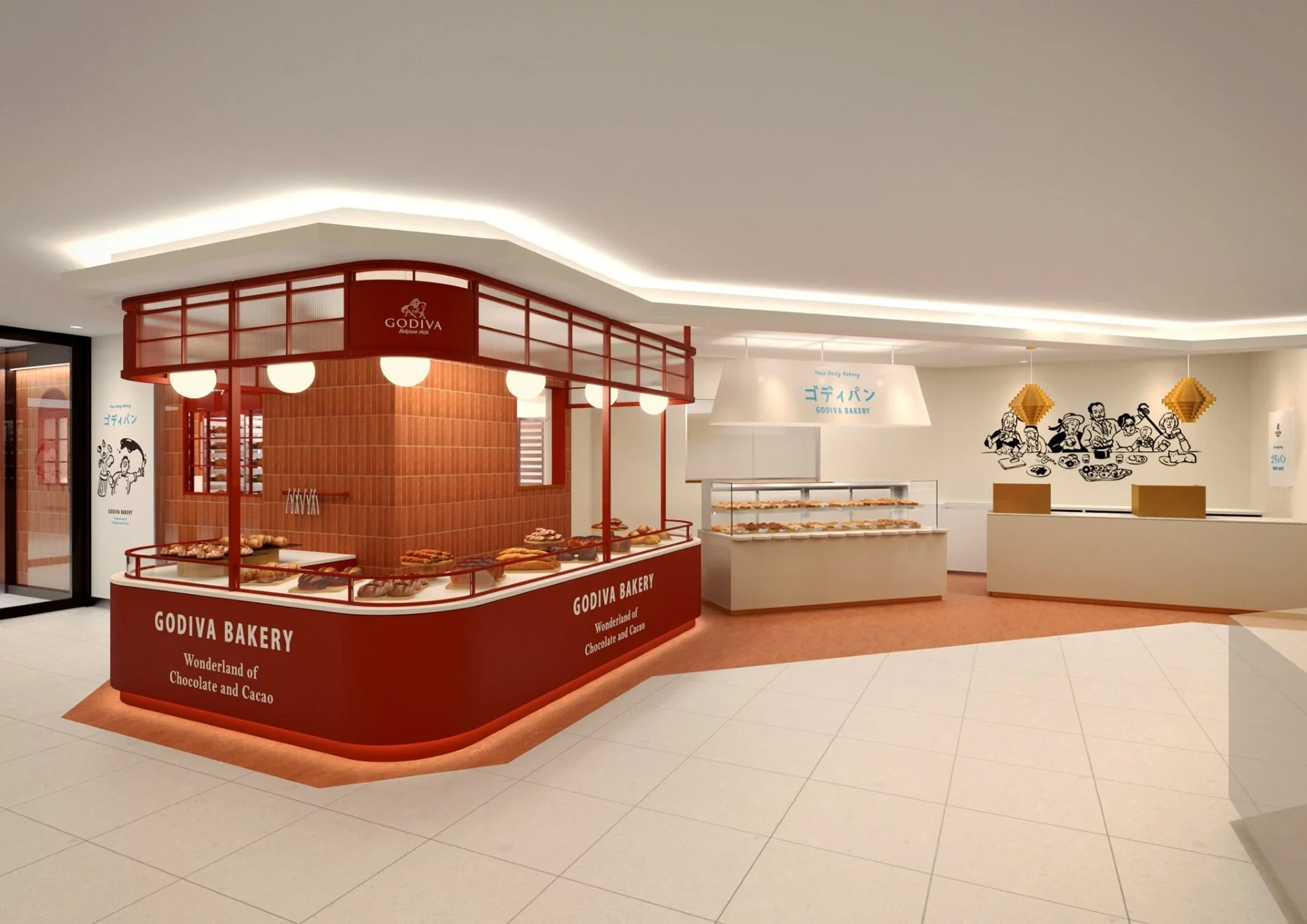 GODIVA Bakery ゴディパン 店舗内装