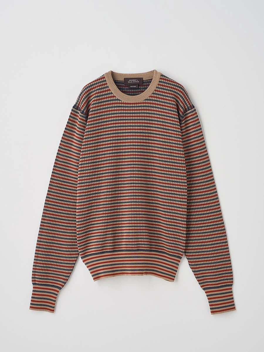 Crew-neck multi-striped jumper (A4947) col.1