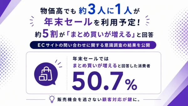 物価高でも年末セールは商機！約3人に1人が利用予定、ECサイトの「まとめ買い」需要に対応するAIエージェントが鍵