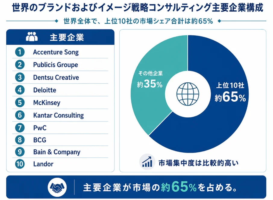 世界のブランドおよびイメージ戦略コンサルティング主要企業構成
