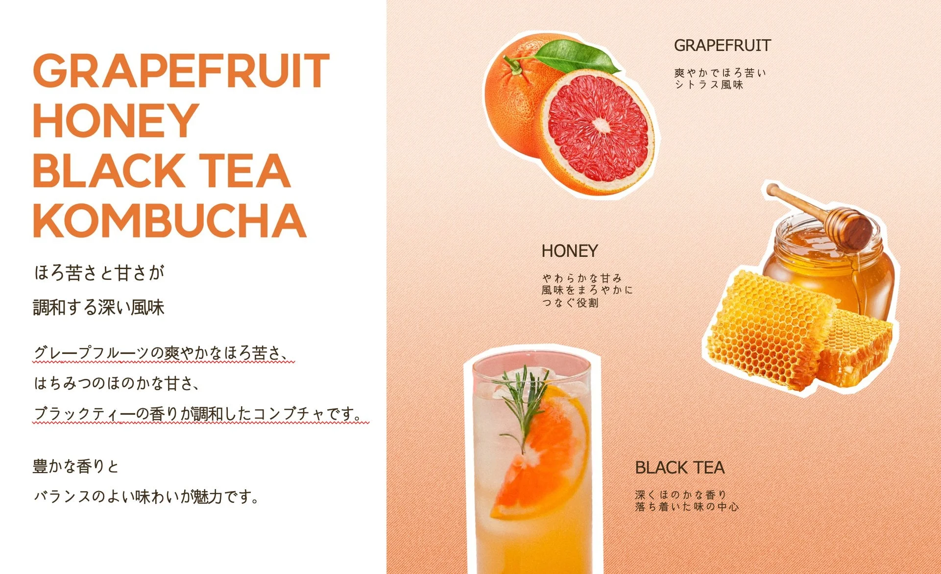 グレープフルーツハニーブラックティー