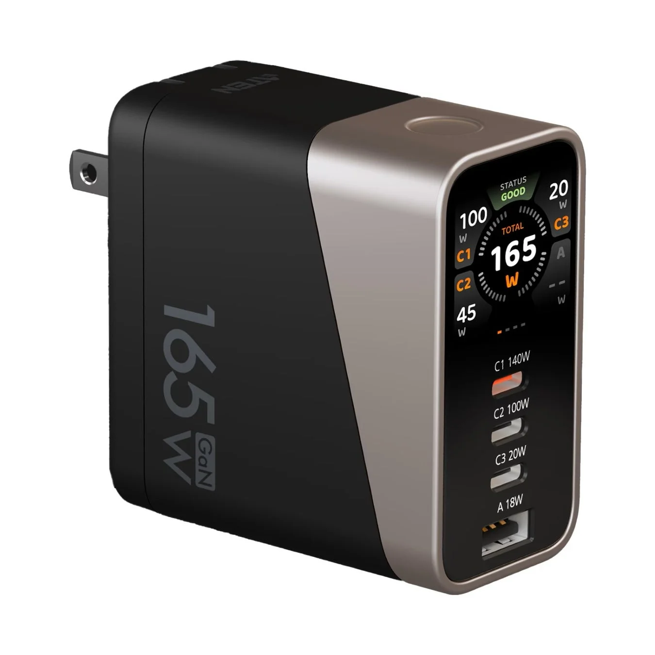 165W スマートディスプレイ搭載急速充電器