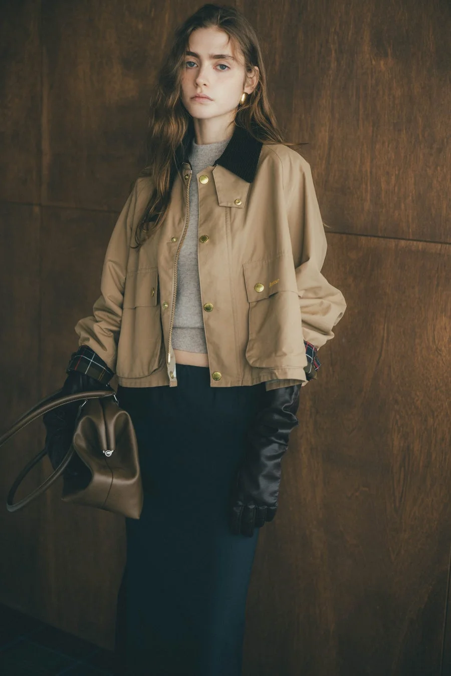 Barbour SPEYショート丈ジャケット ベージュ
