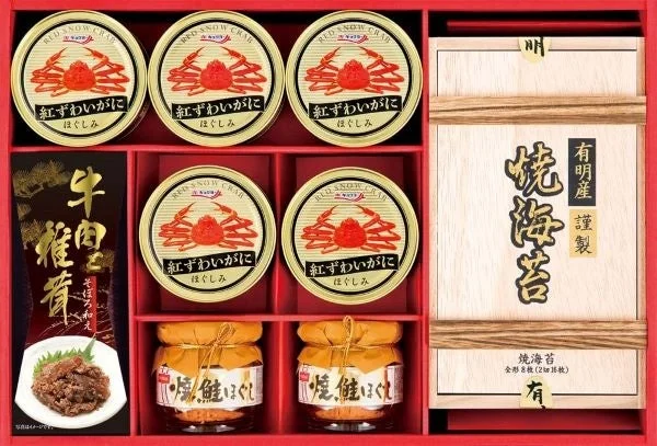 紅ずわいがに&海苔&そぼろ和えバラエティ