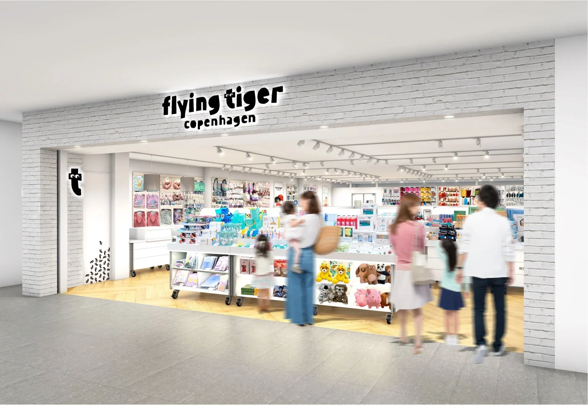 フライングタイガーコペンハーゲンの店舗の外観と店内