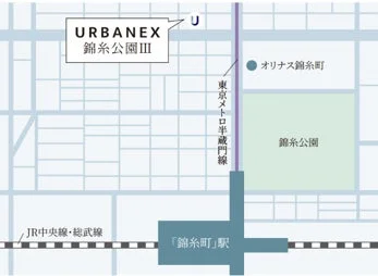 URBANEX錦糸公園Ⅲ 周辺地図