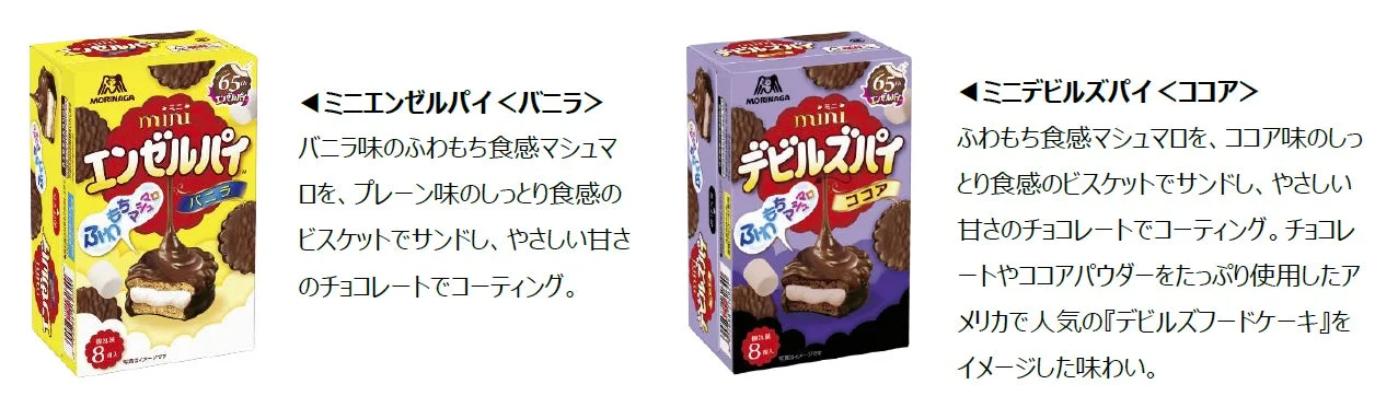 ミニエンゼルパイとミニデビルズパイ