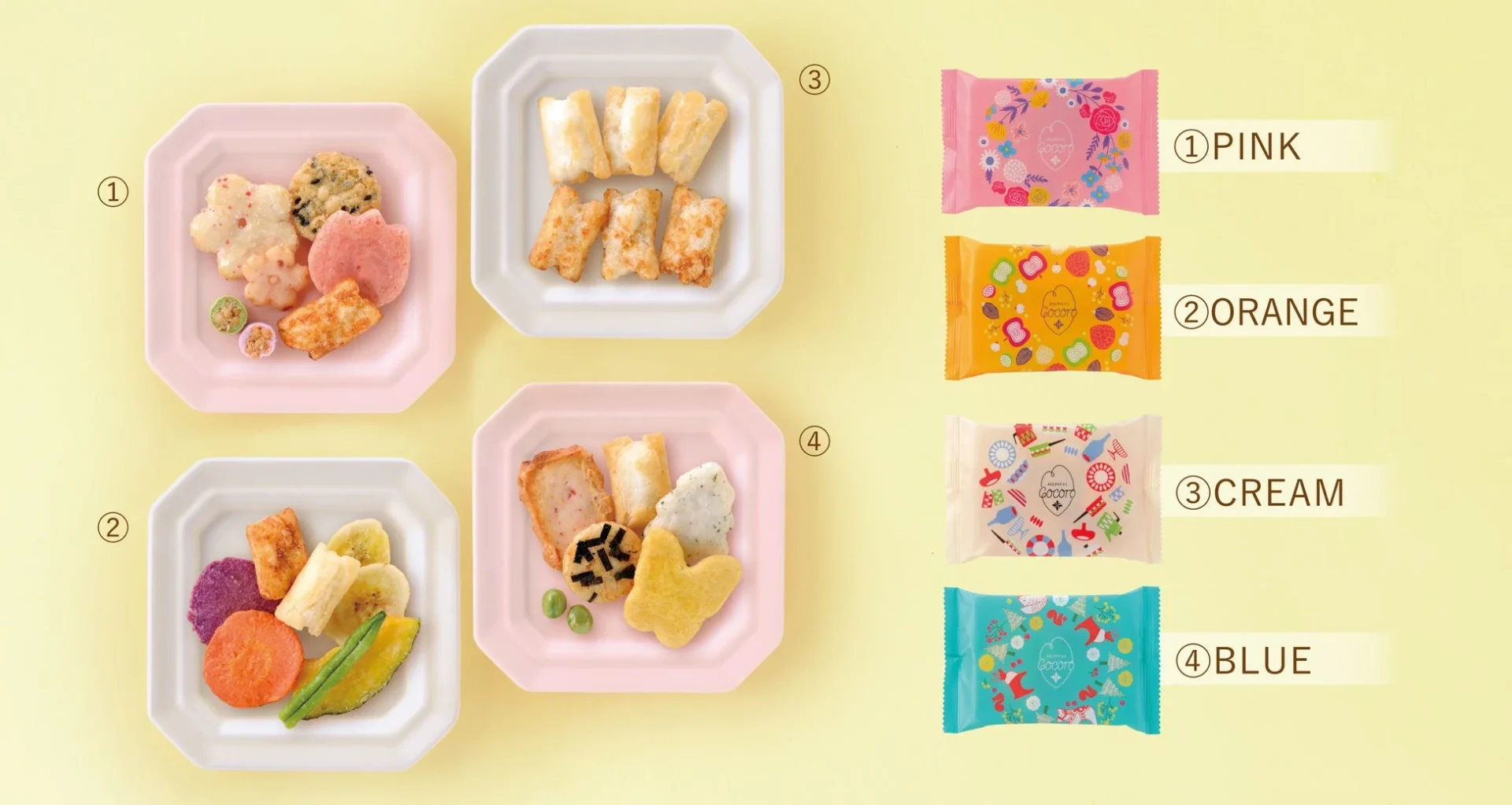 花吹き寄せの4種類のパッケージ
