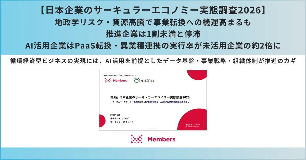 日本企業のサーキュラーエコノミー実態調査2026
