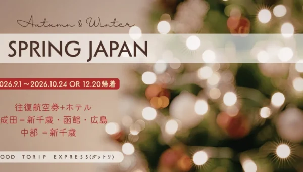 成田発函館3日間ホテル付が18,300円から！冬の「グットリ旅」で函館・広島へお得にGO！