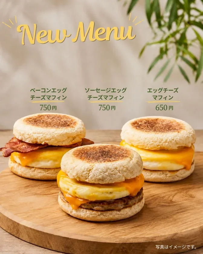 新作マフィン3種と価格
