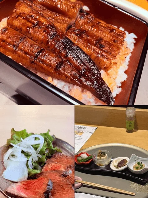 うなぎとローストビーフの膳