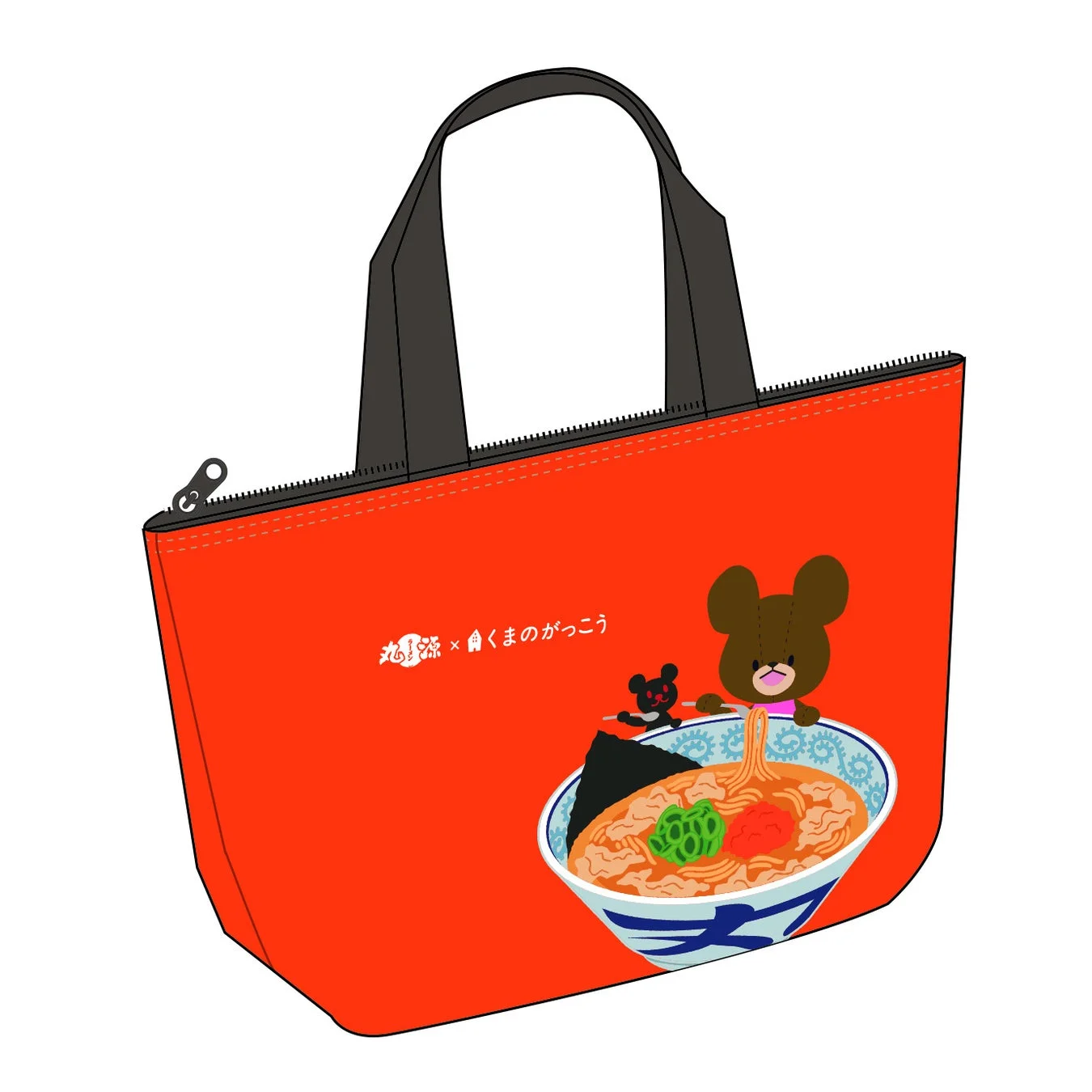 赤色のくまのがっこうコラボトートバッグ