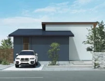 モダンなデザインの一戸建て住宅の外観写真