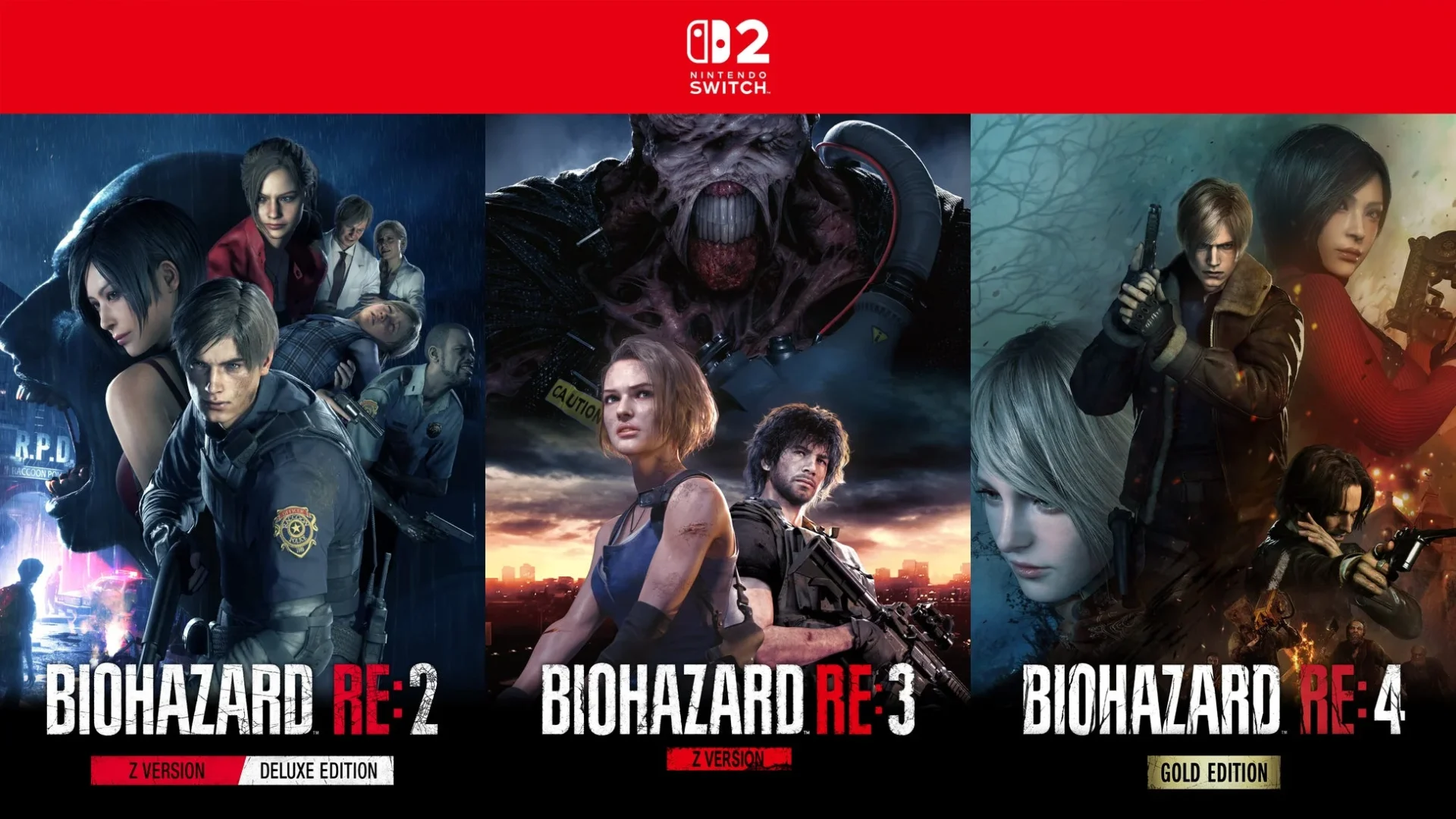 バイオハザード RE:2, RE:3, RE:4 Nintendo Switch版