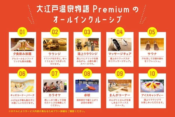 大江戸温泉物語 Premium の オールインクルーシブ