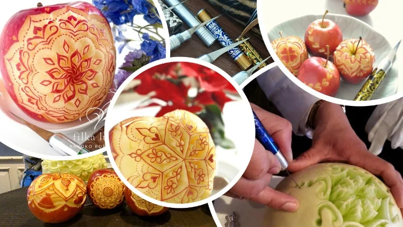 フルーツカービング作品
