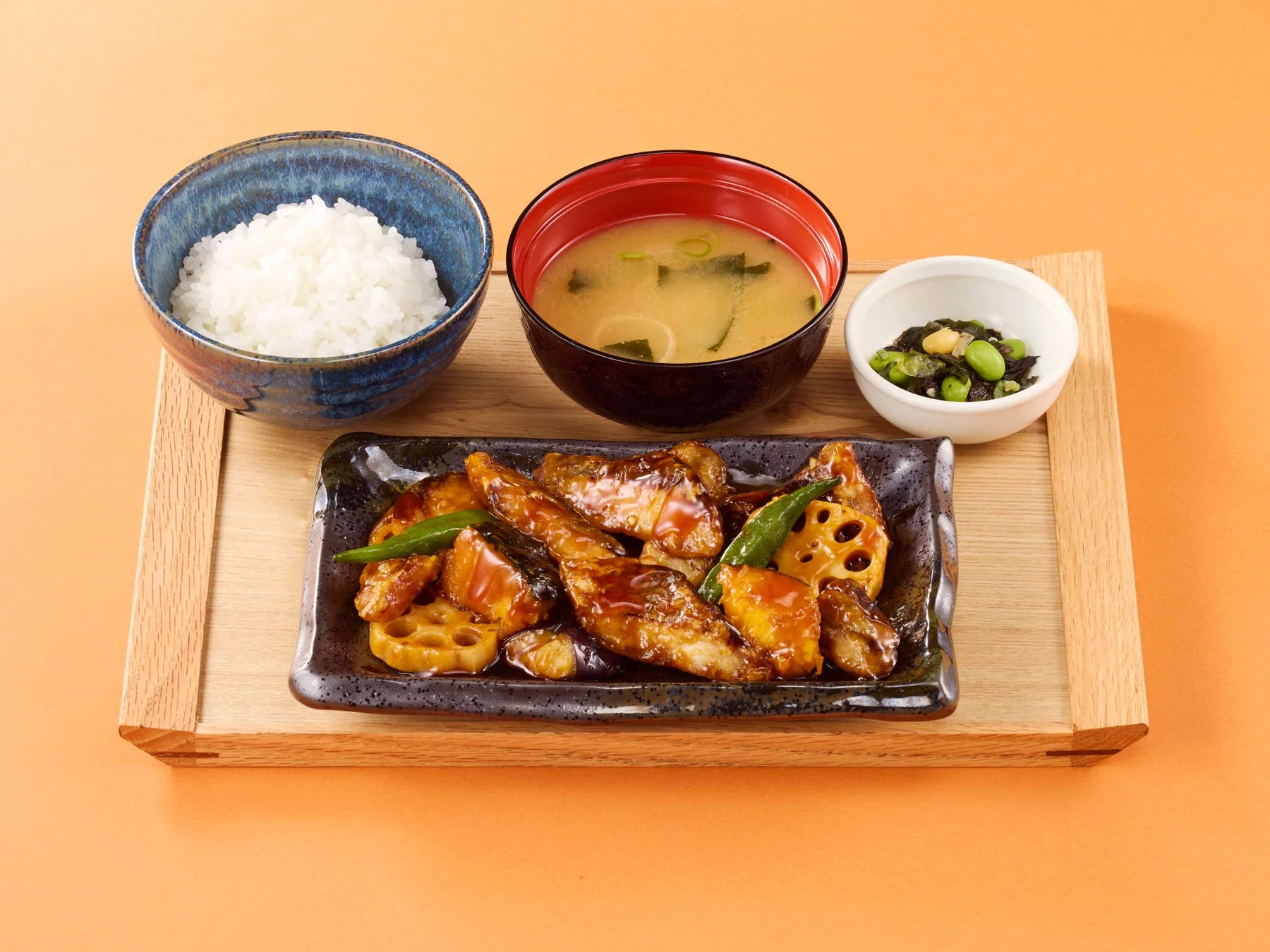 長崎県産鯵と野菜の黒酢あん膳
