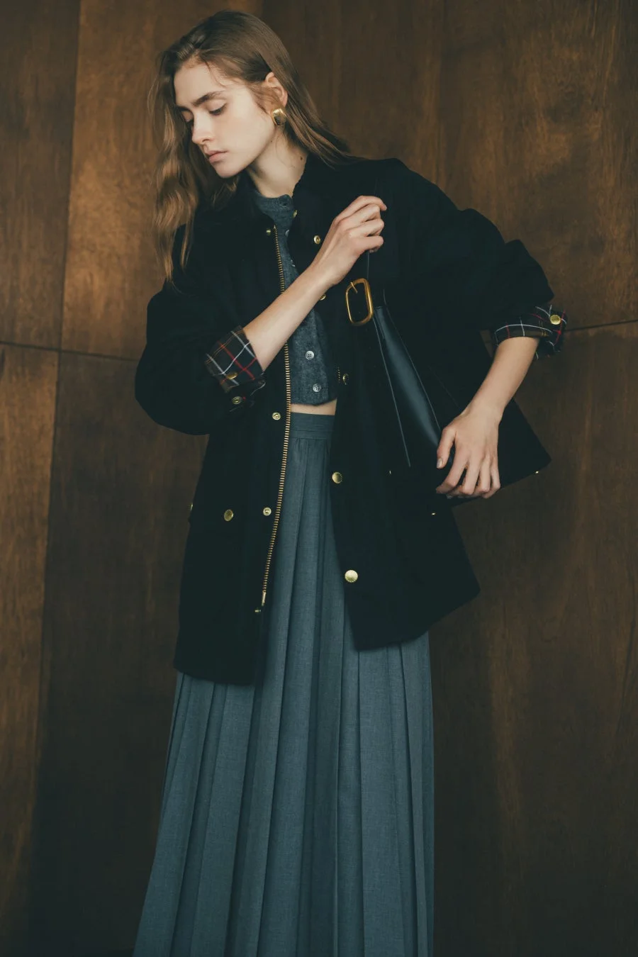 Barbour BEDALEテントシルエットジャケット ブラック