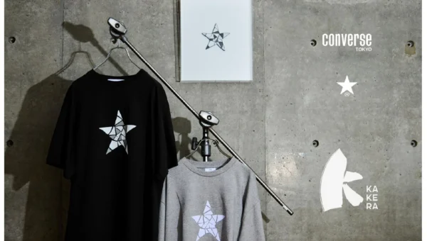 CONVERSE TOKYOと「KAKERA」がコラボ！高輪店1周年記念で星型Tシャツと復興支援アートピースが登場