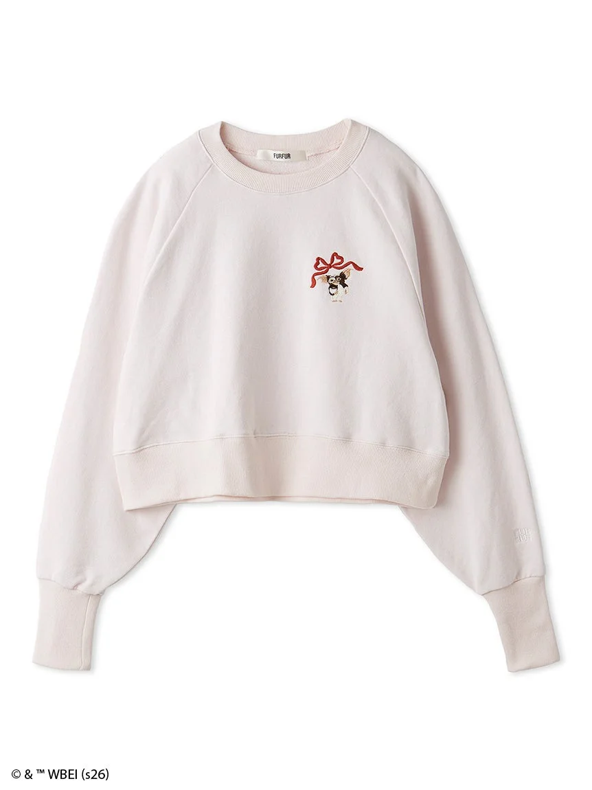 刺繍スウェット ライトピンク