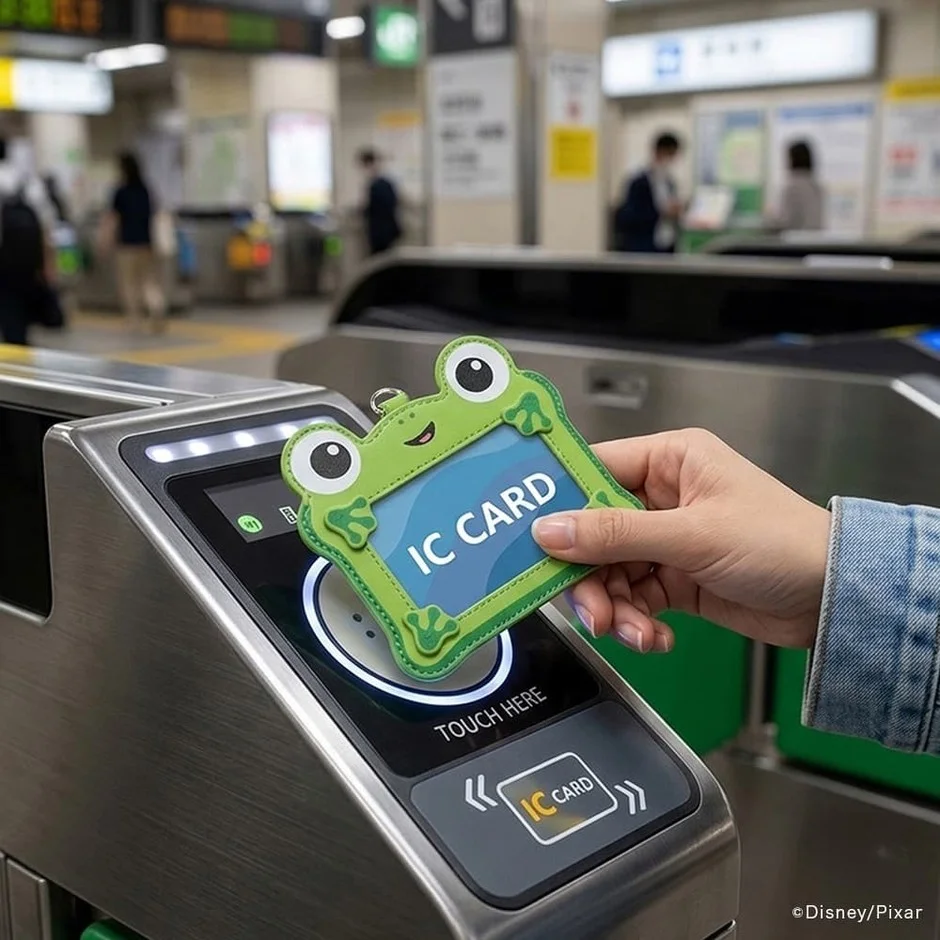 改札でタッチするICカードホルダー