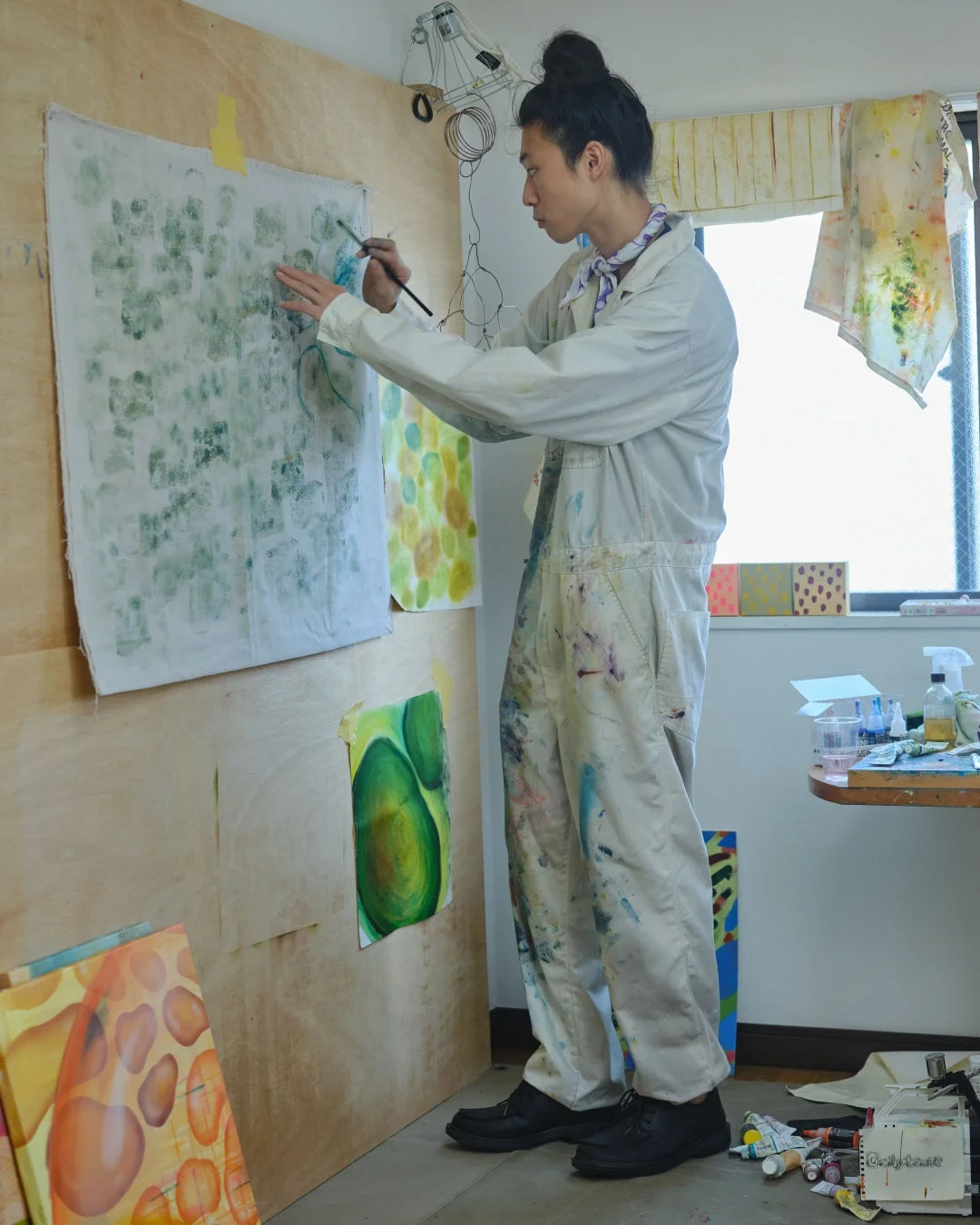 アーティストの制作風景