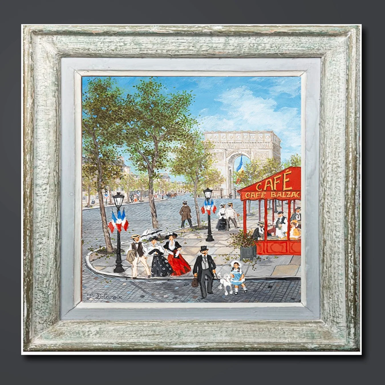 ファビエンヌ・ドラクロワの原画「凱旋門とカフェ バルザック」